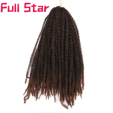 18inch Afro Kinky Curly Marley Braids Synthetic Crochet Braid Yaki Ombre Braiding Hair Extensions Bulk Black Brown Burgundy