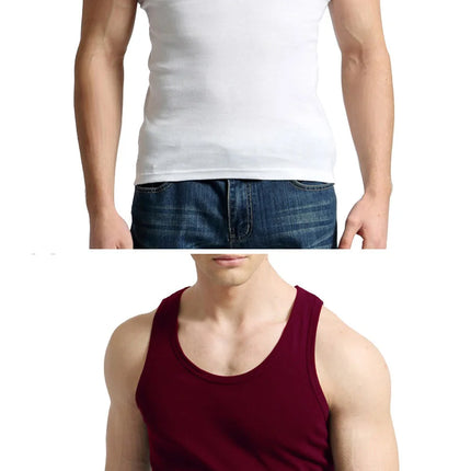 Tank Tops Men 100% Cotton Solid Vest Male Breathable Sleeveless Tops Slim Casual Gym Running Comfortable Undershirt Mens Gift