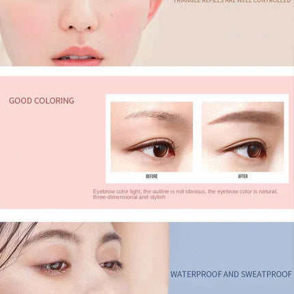 5 Colors Double Head Eyebrow Pencil Waterproof Long Lasting Sweat-proof Natural Wild Brows Shaping Drawing Easy Coloring Makeup