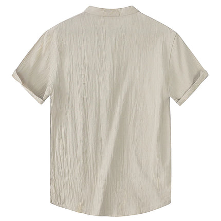 Summer New Men's Short-Sleeved T-shirt Cotton and Linen Casual Men's T-shirt Shirt Male Breathable S-3XL