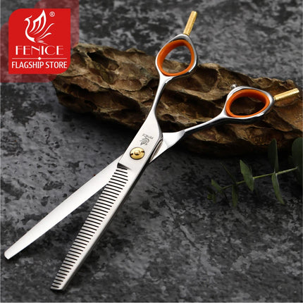 Fenice 7.0inch Professional Dog Grooming Thinning Scissors 50% Thinning rate JP440C Pets Shears for Animal Tools Beauticians