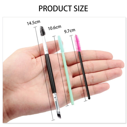50Pcs Eyelash Extension Disposable Eyebrow Brush Mascara Wand Applicator Spoolers Eye Lashes Cosmetic Brushes Set Makeup Tools
