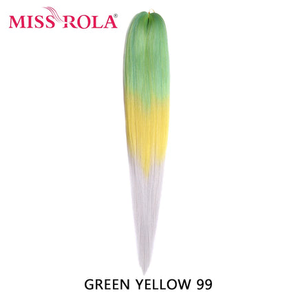 Miss Rola Synthetic 26 Inches 75g Kanekalon Hair Wholesale Bulk Braid Hair Extension Pre Stretched Pink Blonde Twist Jumbo Braid