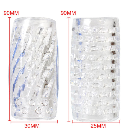 9cm Transparent Male Masturbator Artificial Pussy Vaginal for Men 18 Glans Sucking Penis Pump Spikes Exerciser Sex Toys Erotic