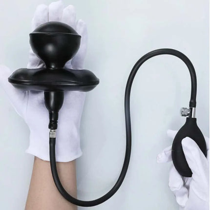 Inflatable Silicone Penis/Ball Gag Oral Dildo Open Mouth Plug Expandable Pump Big Anal Butt Plug Vibrator BDSM Flirt Sex Tools