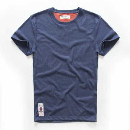 Men's Cotton Solid Color T-Shirt Men Casual O-Neck Basic T-Shirt Male High Quality Classic Tops