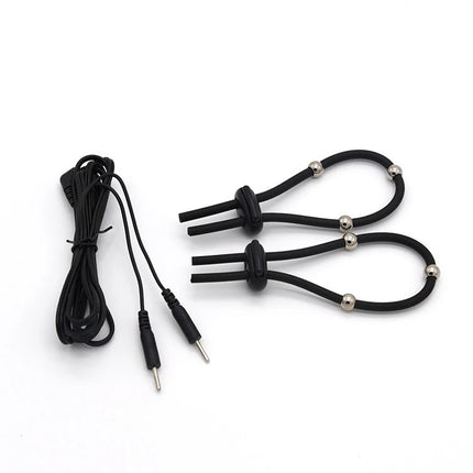Electro Shock Penis Ring,E-stim Cock Cage,Penis Stimulation Cock Ring,Penis Extender Enlargement Ring,Sex Tool For Men Adult Toy