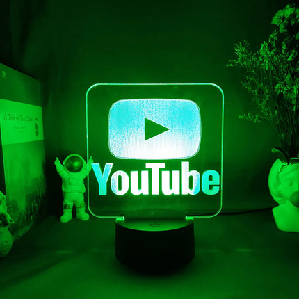 Cool 3D Illusion Lamp Perfect Live Streaming Room Decoration PC Desk Backlight Popular Youtubers Online Gamer Night Light Gift