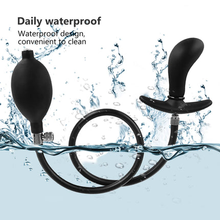 Inflatable Silicone Penis/Ball Gag Oral Dildo Open Mouth Plug Expandable Pump Big Anal Butt Plug Vibrator BDSM Flirt Sex Tools