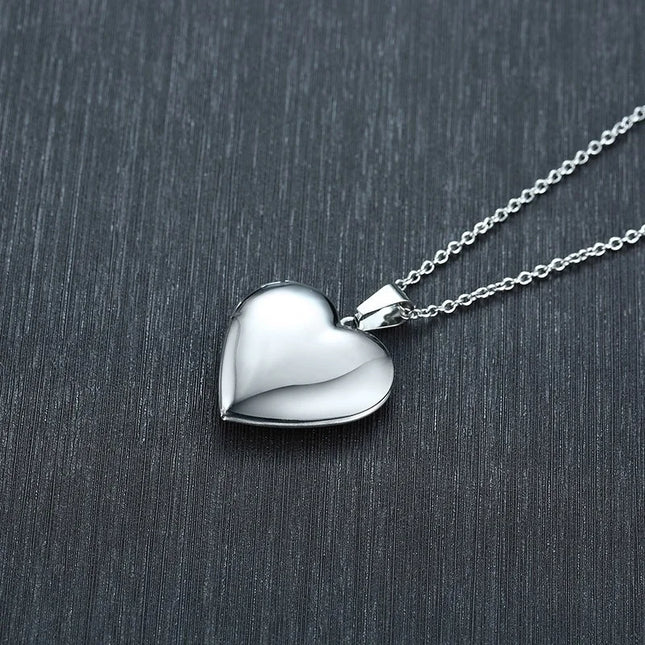 Delicate Floral Oval Heart Locket Pendant Necklaces for Women,Stainless Steel Photo Frame Promise Love Keepsake Gift