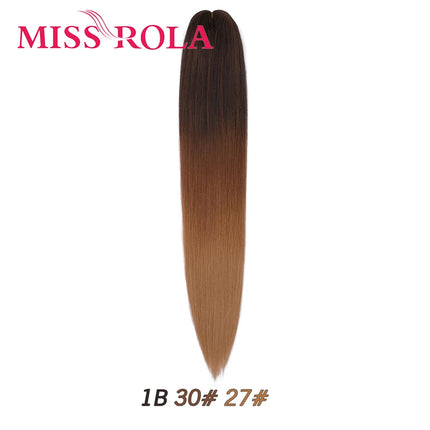 Miss Rola Synthetic 26 Inches 75g Kanekalon Hair Wholesale Bulk Braid Hair Extension Pre Stretched Pink Blonde Twist Jumbo Braid