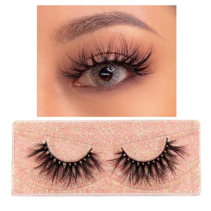 FOXESJI Makeup Eyelashes 3D Mink Eye Lashes Fluffy Soft Wispy Natural Lashes Extension Reusable Fake Lashes Mink False Eyelashes