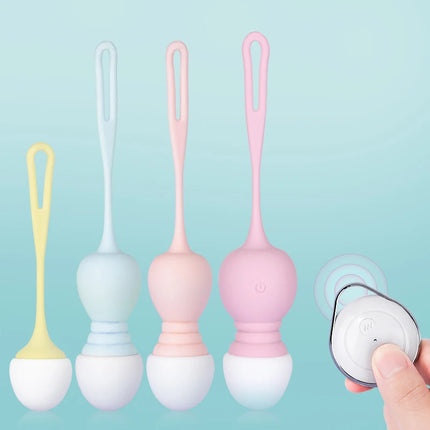 4Pcs Kegel Ball Vibrator Sex Toy for Women Vaginal Tight Exercise Muscle Shrink Vibrating Eggs Ben Wa Geisha Chinese Ball Remote
