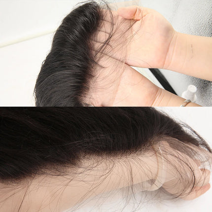 16-24inch Bone Straight 13x4 13x6 Lace Frontal HD Transparent 4x4 5x5 6X6 HD Lace Closure Brazilian Remy PrePlucked Baby Hair