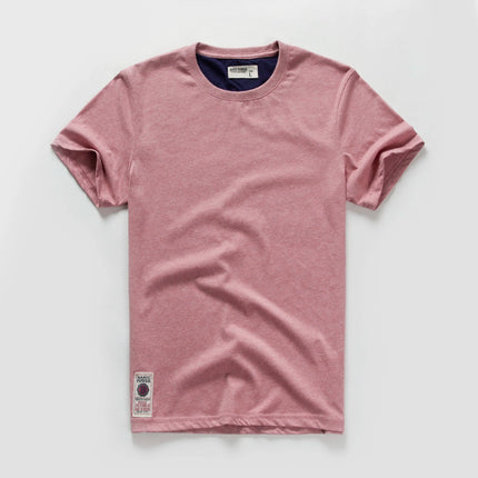 Men's Cotton Solid Color T-Shirt Men Casual O-Neck Basic T-Shirt Male High Quality Classic Tops