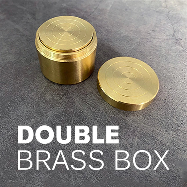 Fun Double Brass Box Magic Tricks Coin/Ring Into Metal Box Gimmick Close-up Magic Props Illusions Street Magic Magician