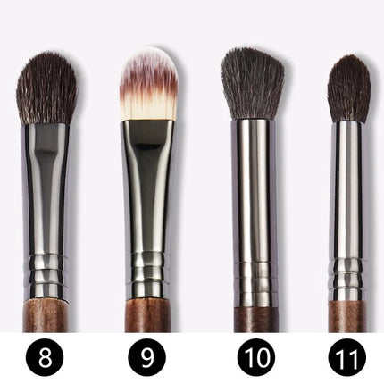OVW Natural Goat Hair Makeup Brushes Set Professional Kit brocha maquillaje pedzle do makijazu blending smudging brush shader