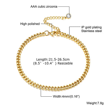 Rope Anklet, Stainless Steel Rope Ankle, Anklets Bracelets for Men Women, Adjustable Twisted Rope Bracelet Gift