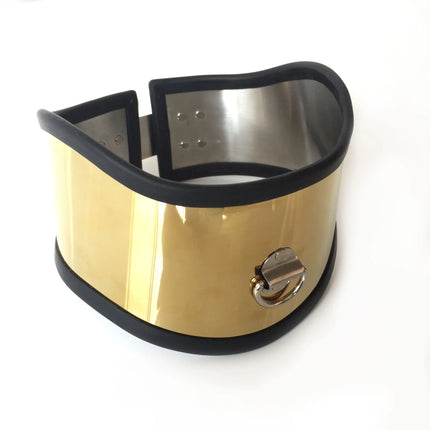 Manyjoy Stainless Steel Beauty Neck Cosplay Slave Collar Bdsm Bondage Lockable Adult Games Sex Toys for Woman Men Fetish Tools