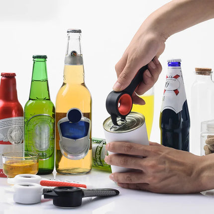 5 In 1 Multi-function Bottle Opener Stainless Steel  Can Bottle Open Plastic Jar Opener Beer Good Kitchen Tools For Bartender