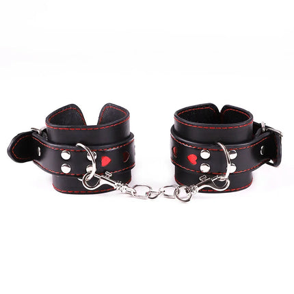 Hearts Handcuffs Ankle Restraints Cosplay Strict Bondage Play Punk BDSM Adult Games Sex Flirt Toys mid-night Lover Handcuff
