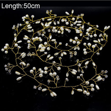 Crystal Pearl Tiaras Hairbands Hairpins Bridesmaid Diamante Vine Decoration Hair Accessories Bridal Wedding Jewelry Headwear