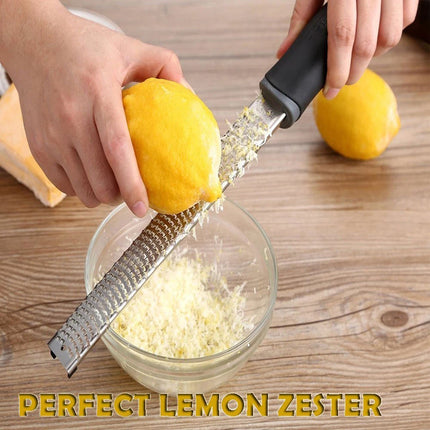 Stainless Steel Cheese Grater Citrus Lemon Zester Peeler Cheese Lemon Fruit Chocolate Grater With Non-Slip Handle Kitchen Gadget