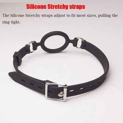 BDSM Open Mouth Gag O Ring,100% Medical Silicone Full Head Harness,SM Sex Toys For Couples,Bondage Gear