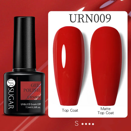 UR SUGAR 7.5ml Dark Wine Red Nail Gel Polish Autumn Gel Paint Nail Art Semi Permanent Nail Art Manicure Soak Off LED UV Nail Gel