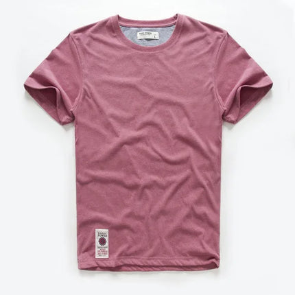 Men's Cotton Solid Color T-Shirt Men Casual O-Neck Basic T-Shirt Male High Quality Classic Tops