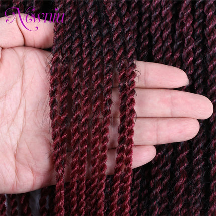 Synthetic Senegalese Twist Hair Extensions Crochet Hair Braids Senegalese Ombre Braiding Hair Crochet Braid Hair Box Braids Hair
