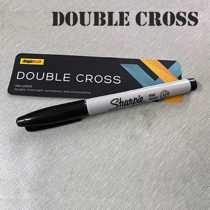 Double Cross (1 X Stamper + 1 Heart Stamper) Magic Tricks Ink Vanishes Magia Magician Close Up Illusions Gimmick Mentalism Prop
