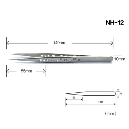 NAGARAKU Makeup Eyelashes 2pcs set N-01 N-02  Eyelashes Tweezers NH-12 NH-15  Accurate Lashes ST-12 ST-15  Pincet Stainless