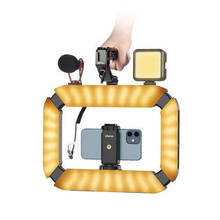 Ulanzi U-200 Ring Light Photography Led Video light BI-color Camera With phone clip cold shoe for Youtube Live Rig lamp