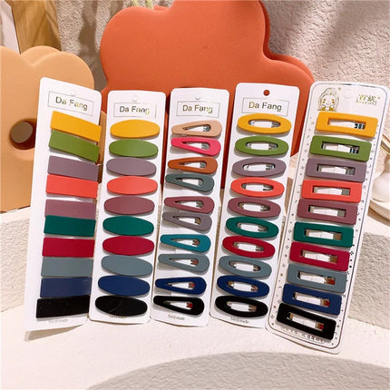 10Pcs/Set Baby Girl Hair Clips Kid Cute Colorful Hairpins Water Droplets Bangs Barrette Headdress Children Hairs BB Clip Hairpin
