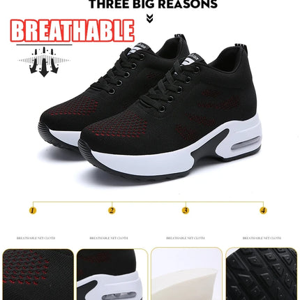 Fashion Cushioning Plattorm Height Increase Shoes Women Baskets Sport Casual Sneakers Ladies Non-slip High Quality Jogging Shoes