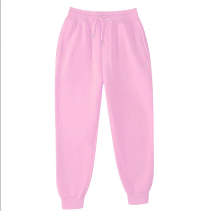 New Joggers  Sweatpants Men and Women Elastic Waist Lose Casual Trousers white beige pink yellow Hip Hop Mens Sweat Pants
