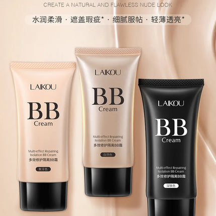 LAIKOU BB Cream Concealer Foundation Make Up Natural Dark Makeup Cosmetics Light Moisturizing Multi Sulution Blemish Balm Cream