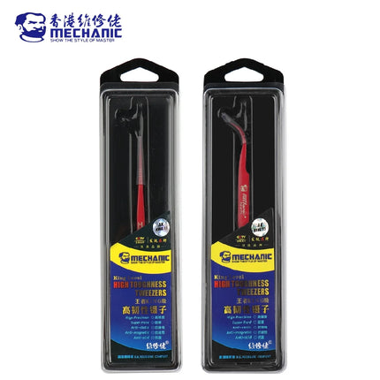MECHANIC King Series Non-magnetic High Tenacity Stainless Steel Ultra Fine Precise Tweezers Phone SMD PCB BGA Motherboard Repair