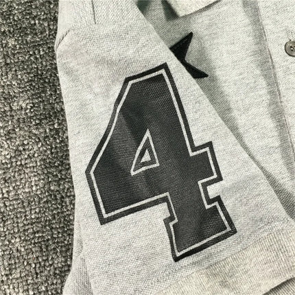 High New Novelty 2021 Embroidered 7 4 Stars Collar Cute Crown Casual Polo Shirts Shirt Skateboard Cotton Polos Top Tee 046