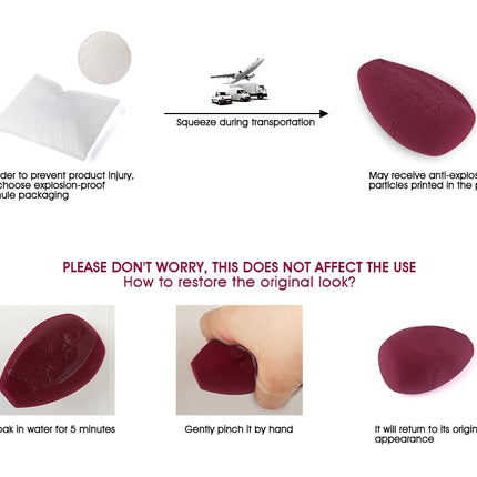 IMAGIC 10 Pcs Makeup Sponge Wet and dry Puff Professional Soft Makeup Puff Sponge Ultra-high quality bigger Combination Packages