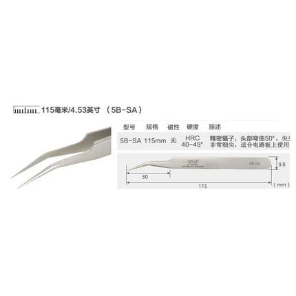 Vetus 6A-SA 3D/6D Volumn Eyelash Extension Tweezers Stainless Steel Fan Lashes Tweezers Excellent Closure Makeup Tools