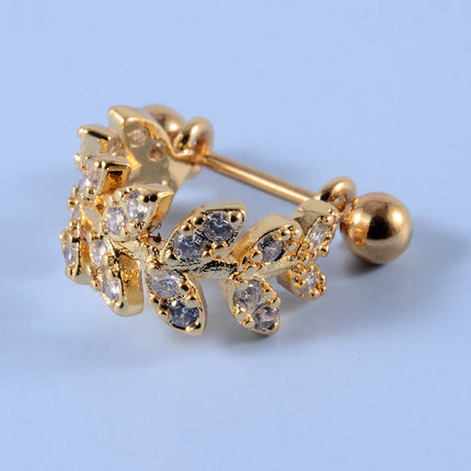 1pc Ear Tragus Cartilage Ring Stainless Steel Barbell With Cz Hoop Cartilage Cuff Piercing Helix Daith Rook Lobe Earrings