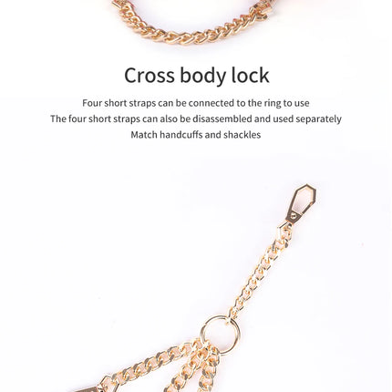 Luxury Genuine leather BDSM Kits Bed Bondage Set Restraint Handcuffs Collar Gag Erotic Sex Toys For Women Couples Adult Games