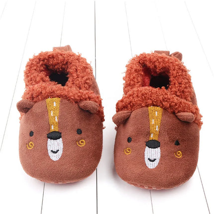 Super Keep Warm Infant Slippers Toddler Baby Shoes Baby Boy Girl Knit Crib Shoes Cute Cartoon Anti-slip Prewalker Baby Slippers