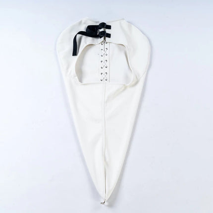 BDSM Bondage Arm Binder,Behind Back Straight Jacket,Leather Armbinder Restraint Slave Lockable Glove With SM Sex Game Party Mask