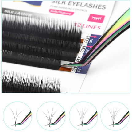 4PCS Lash Tweezers Set False Eyelash Extension Clip Pliers Eyebrow Tweezers For Hair Nail Art Soldering Lash Tongs Makeup Tools