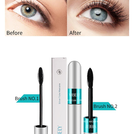 New 4D Silk Fiber Lash Mascara Waterproof VIBELY 3d Mascara For Eyelash Extension Black Thick Lengthening Eye Lashes Cosmetics