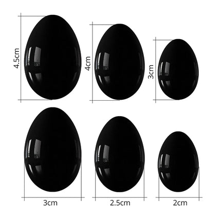 Yoni Egg Natural Black Obsidian Jade Eggs Massage Ball Set Women Vaginal Muscle Exerciser Body Massager Health Care Kegel Ball