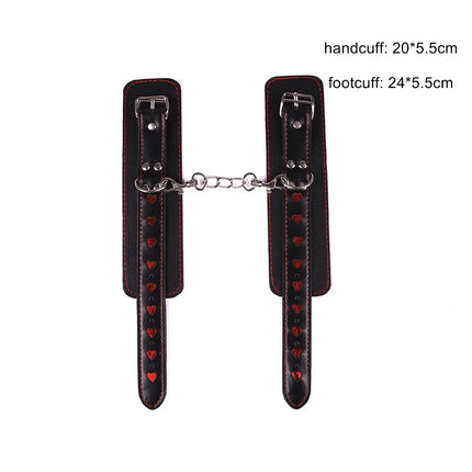 Hearts Handcuffs Ankle Restraints Cosplay Strict Bondage Play Punk BDSM Adult Games Sex Flirt Toys mid-night Lover Handcuff